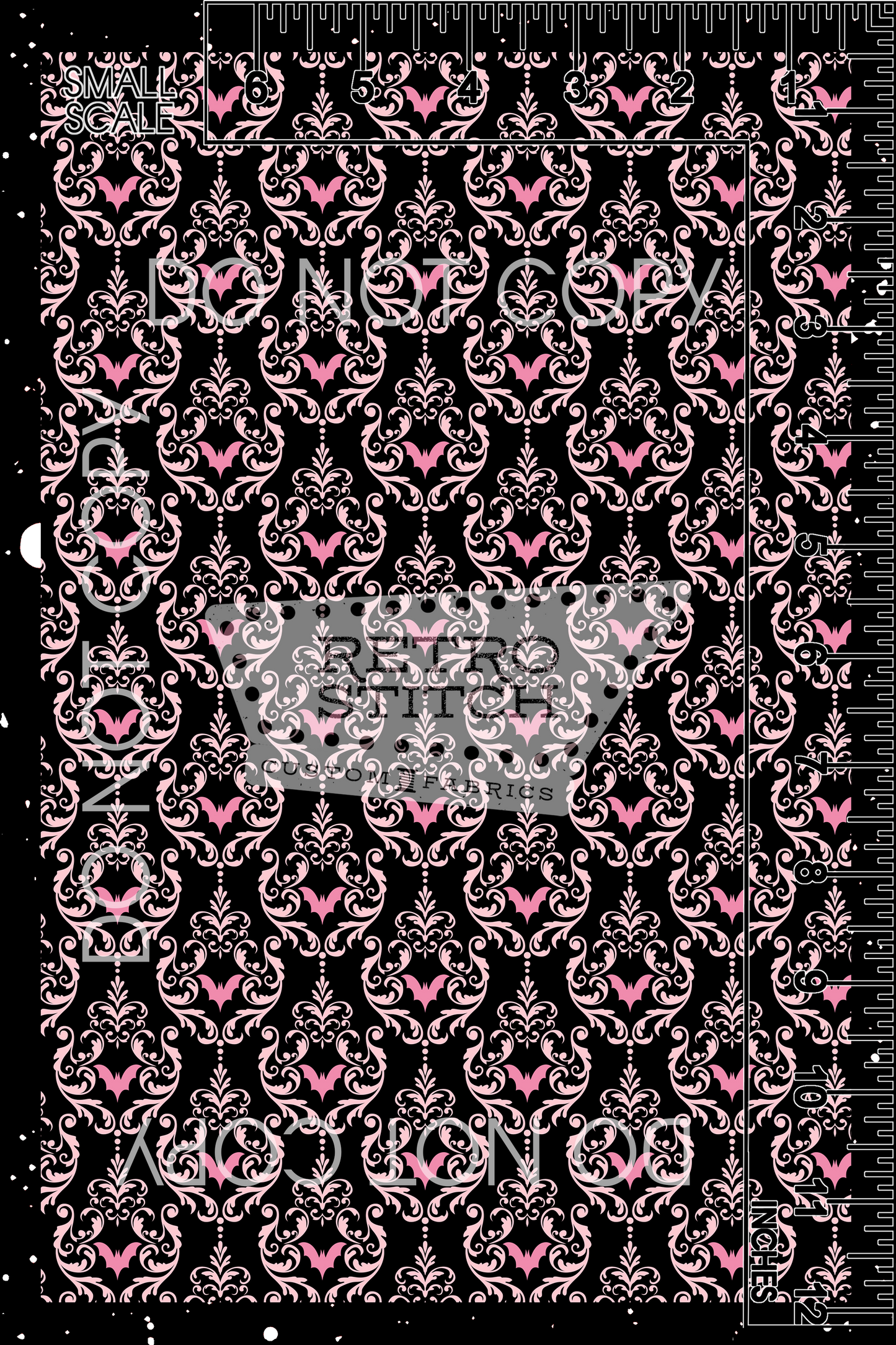 Bat Damask - Black & Pink