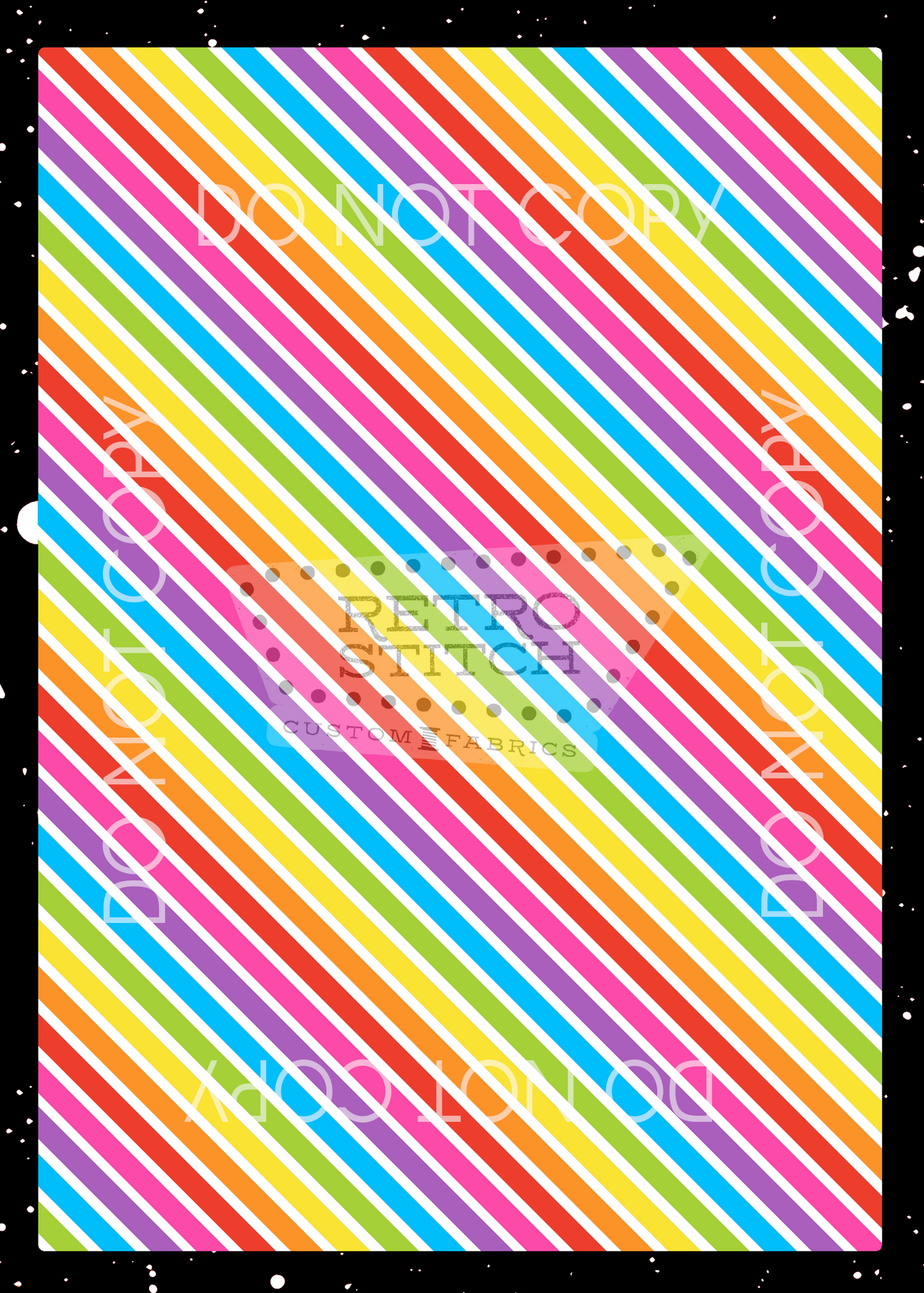 Diagonal White Rainbow Stripes - Clean