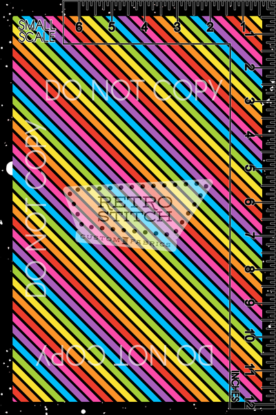 DIagonal Black Rainbow Stripes - Clean - VINYL