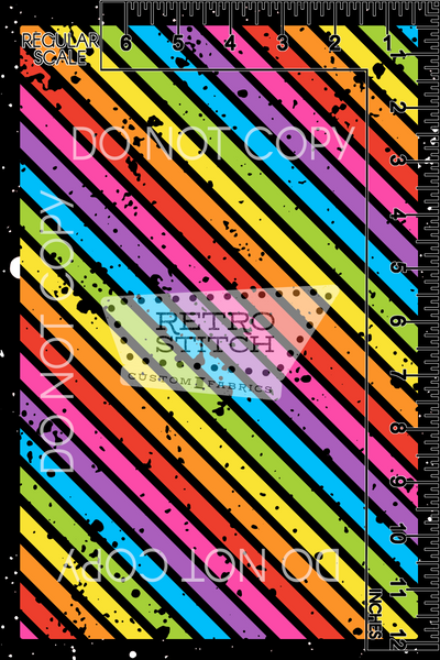 DIagonal Black Rainbow Stripes - Grunge - VINYL