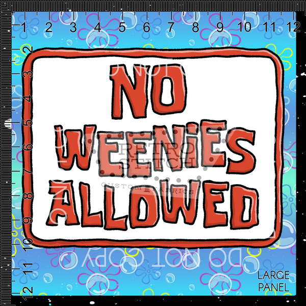 No Weenies Panel - Blue