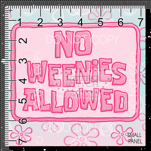 No Weenies Panel - Pink