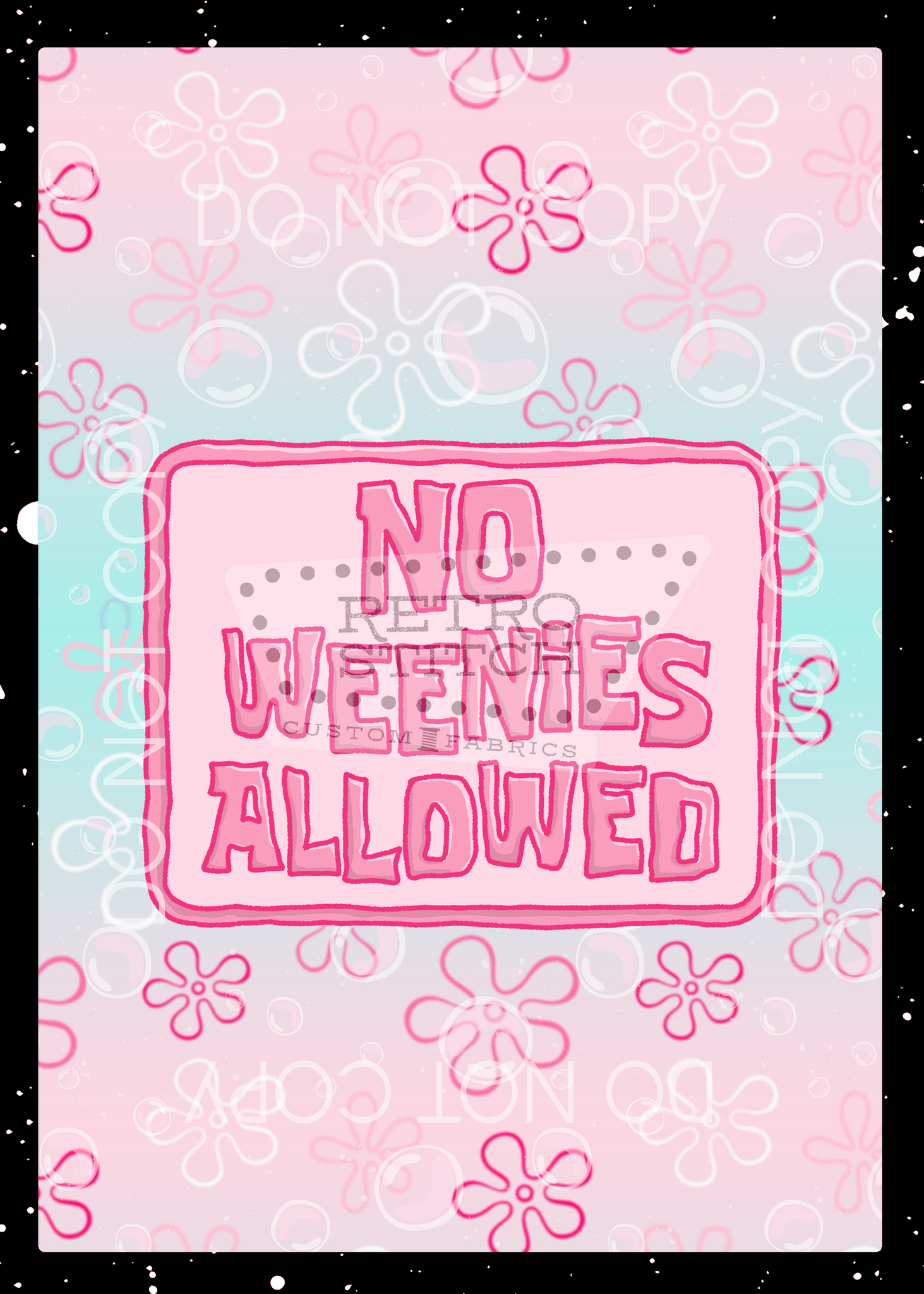 No Weenies Panel - Pink