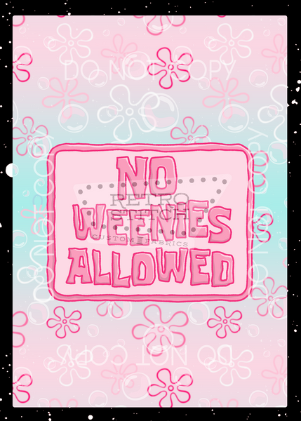 No Weenies Panel - Pink