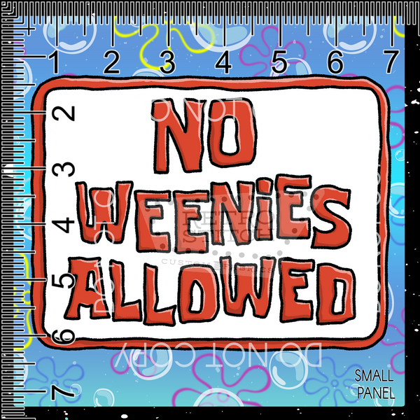 No Weenies Panel - Blue