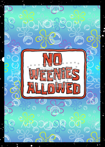 No Weenies Panel - Blue