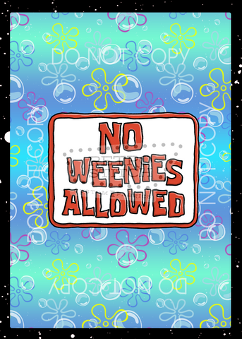 No Weenies Panel - Blue