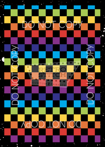 Rainbow Checkers - Black - VINYL
