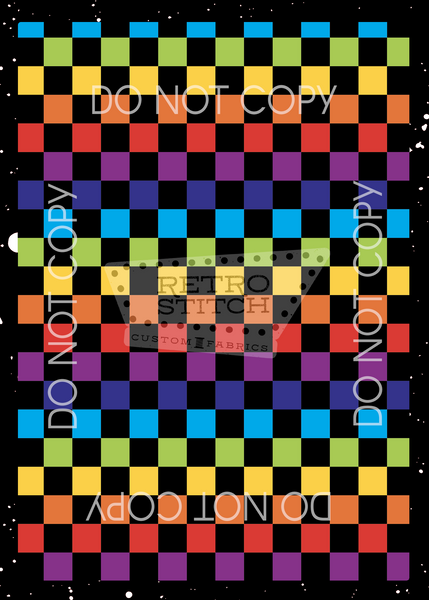 Black Rainbow Checkers -  Clean - VINYL