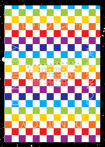White Rainbow Checkers - Clean