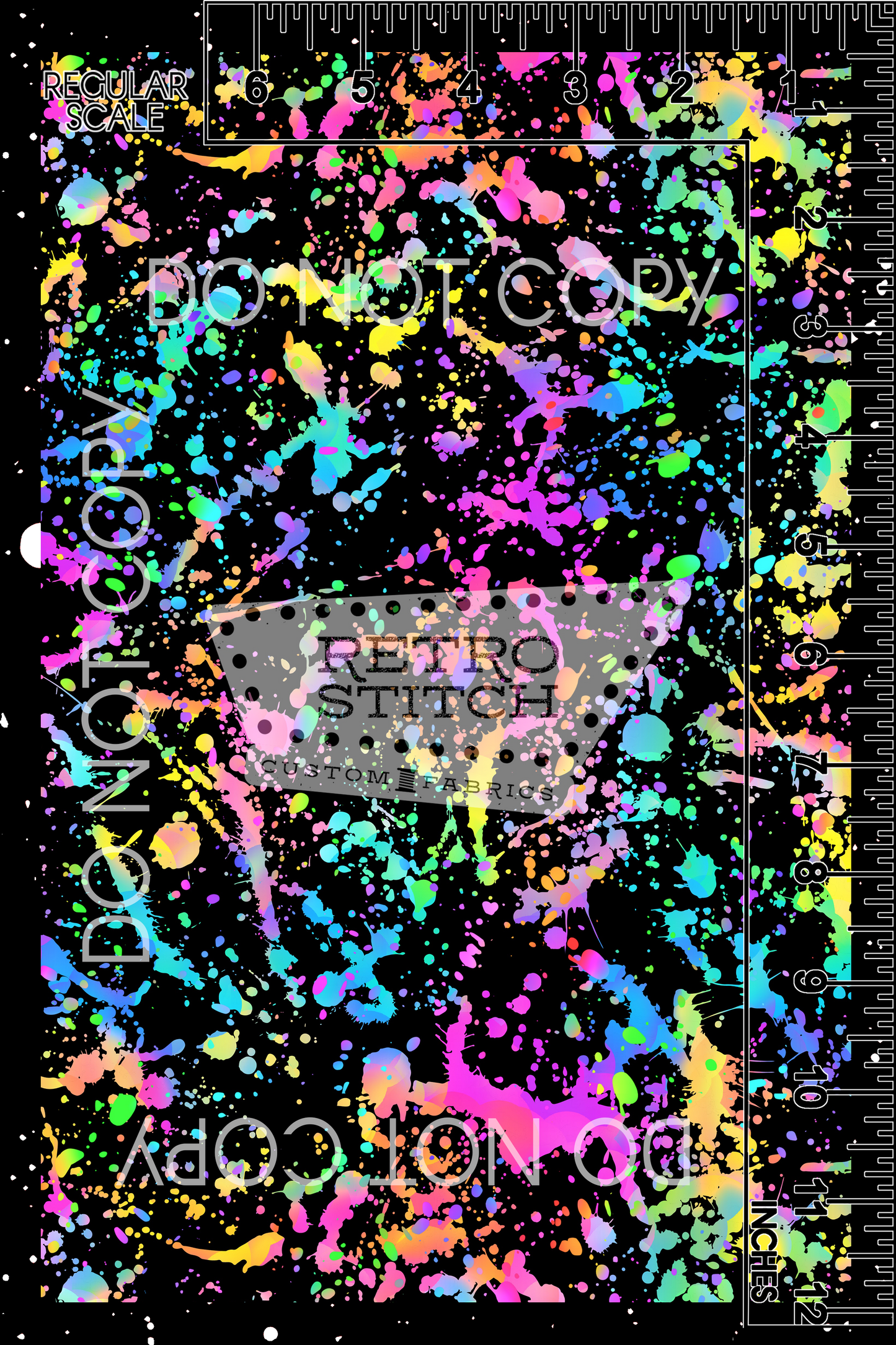 Rainbow Splatter - Black