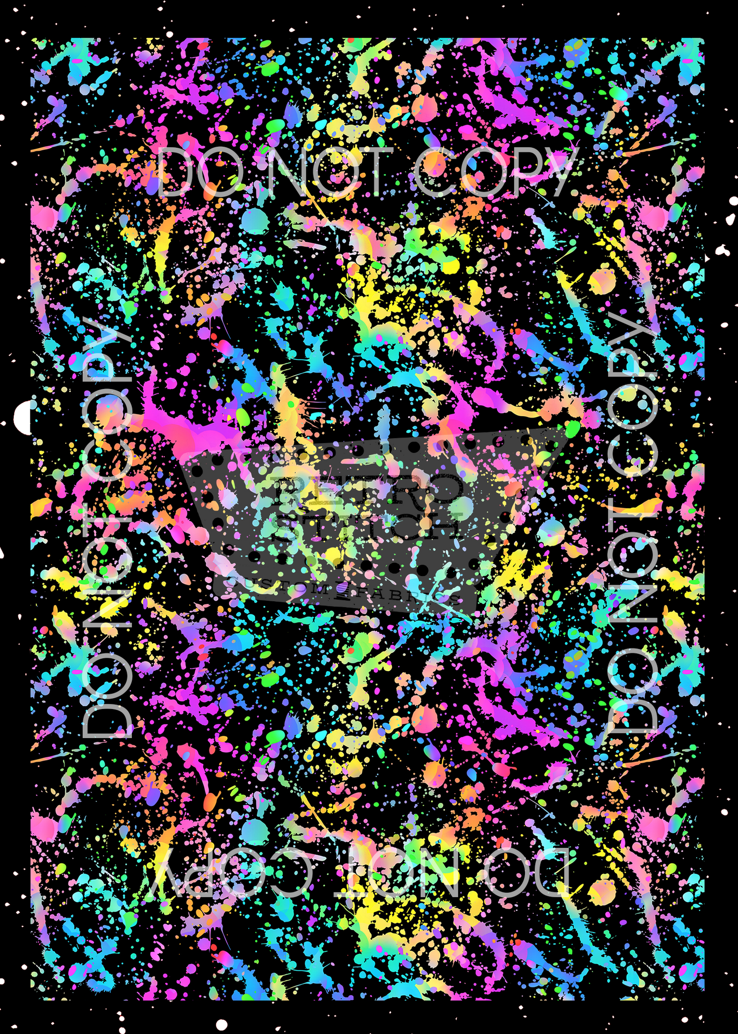 Rainbow Splatter - Black