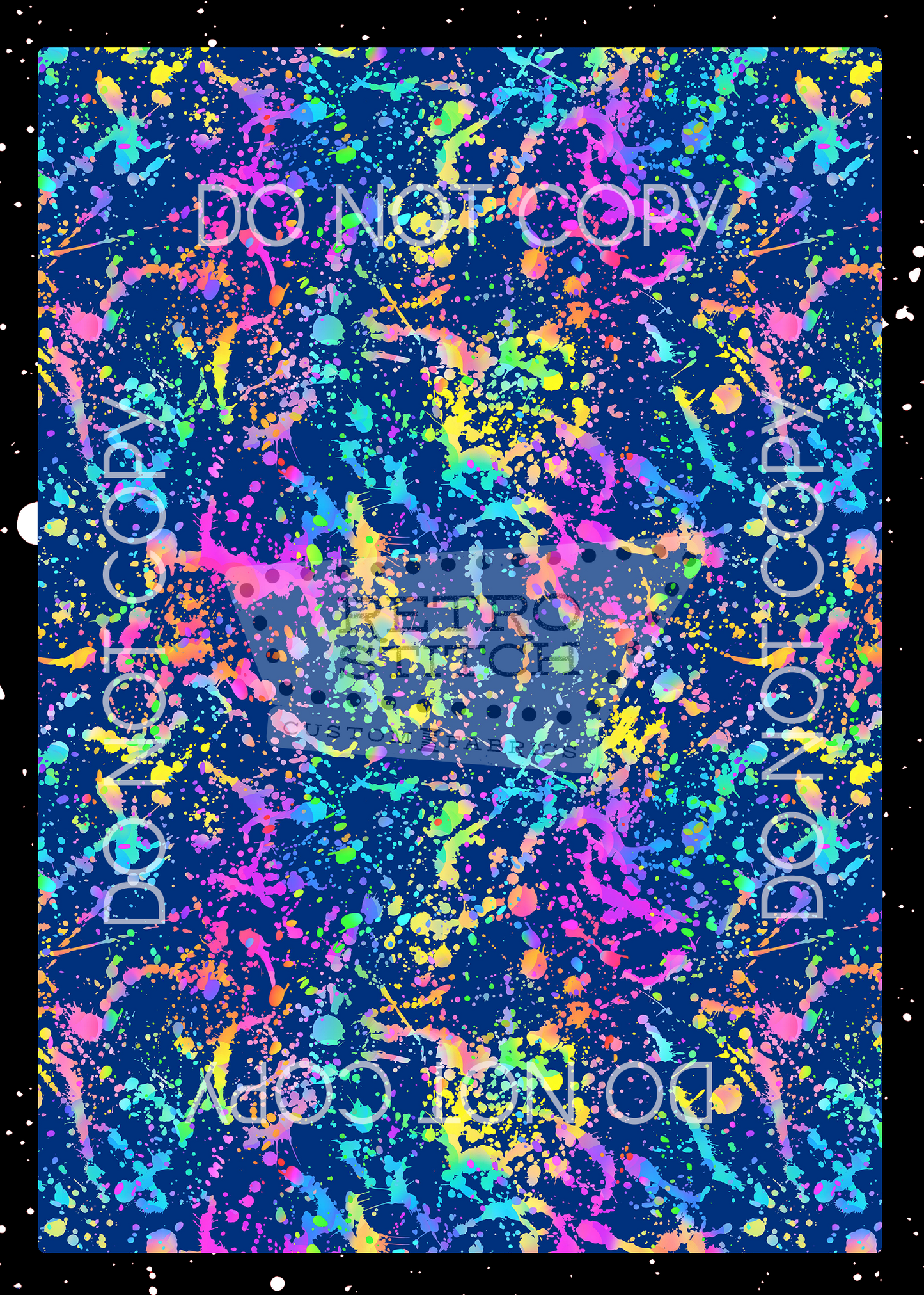 Rainbow Splatter - Navy - VINYL