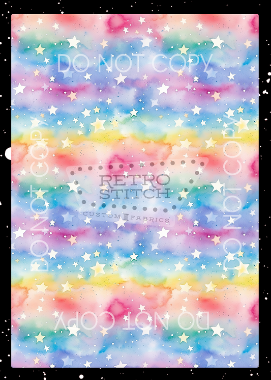 Watercolor Rainbow Stars