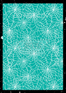 White On Teal Webs